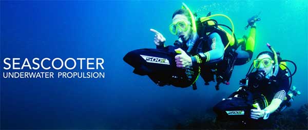 Scuba Dive with Yamaha Seascooters